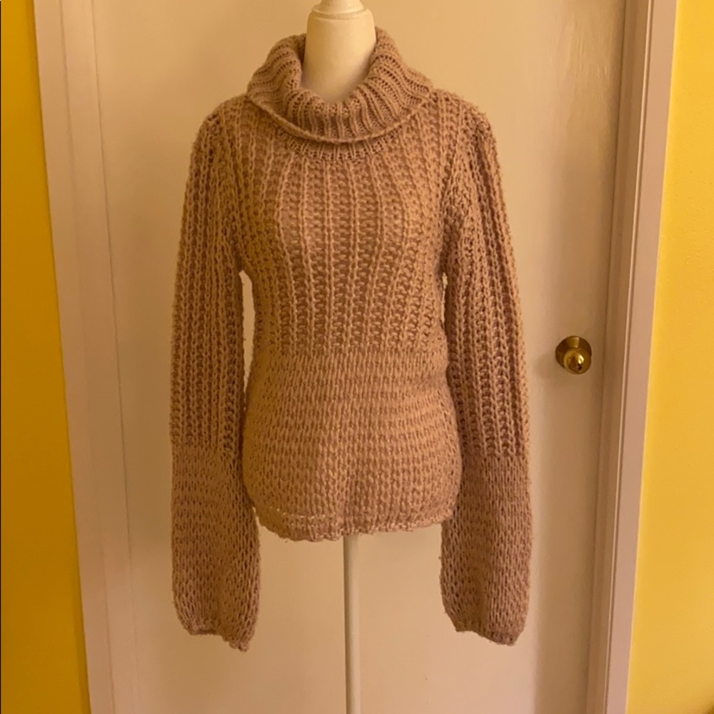 Light pink turtleneck sweater